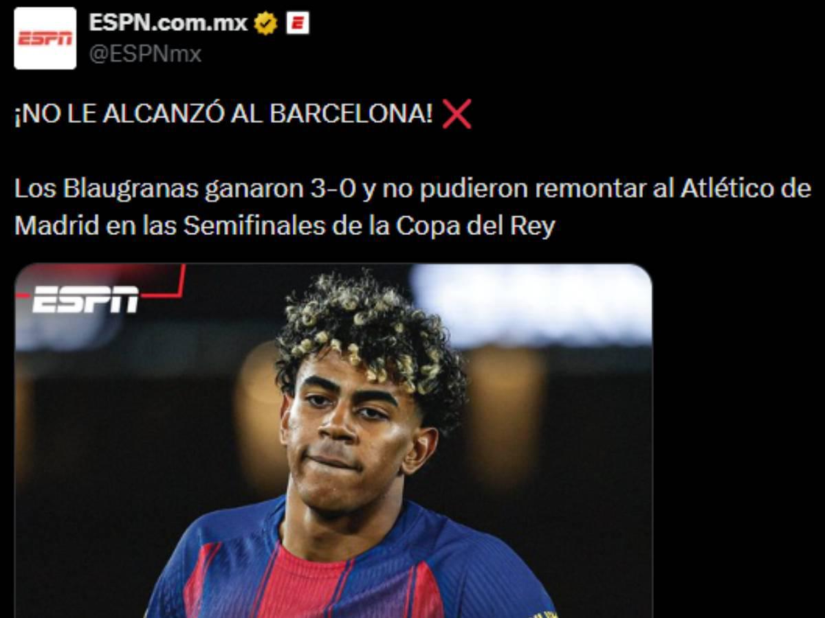 Honor a Barcelona, Al borde de la hazaña: la prensa reacciona tras la eliminación los culés y la clasificación del Atlético