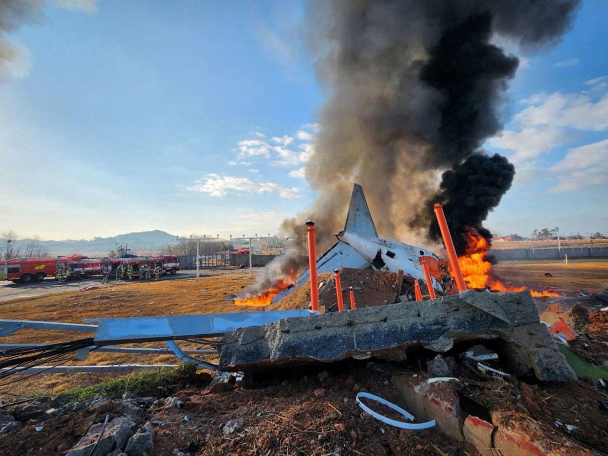 Tragedia en Corea del Sur: 179 muertos tras estrellarse un avión y la presunta causa del terrible accidente
