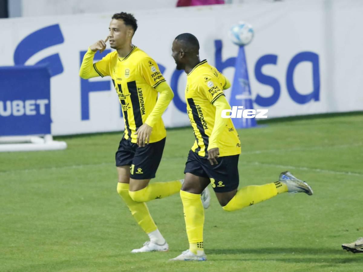 Gustavo Moura abrió el marcador en el estadio Morazán. Foto Neptalí Romero.