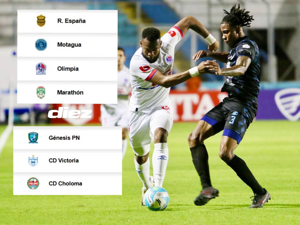 Posiciones: Olimpia presiona fuerte a Motagua, Génesis celebra y Victoria reza para no ser último al final de la jornada 17