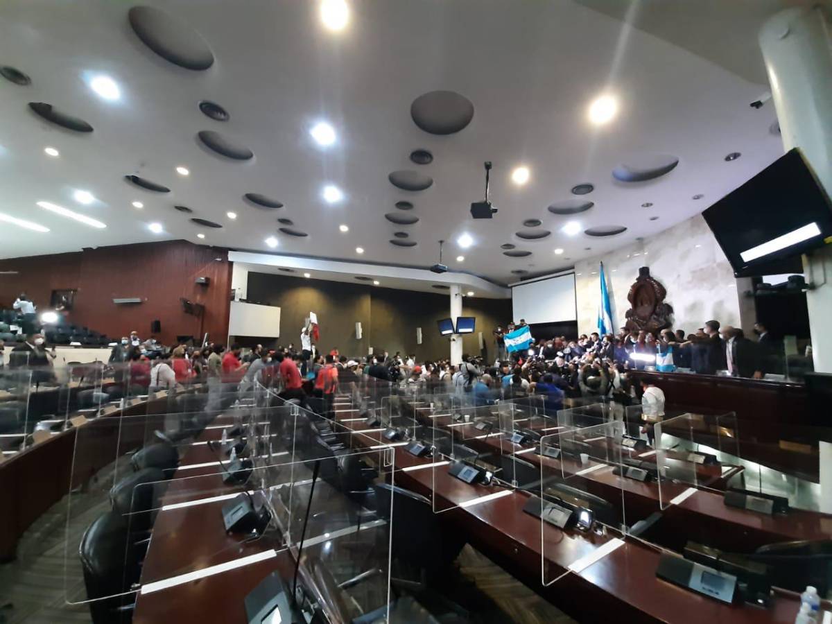 Las fotos del zafarrancho: Patadas y manotazos en el Congreso Nacional; exfutbolista Osman Chávez impuso respeto