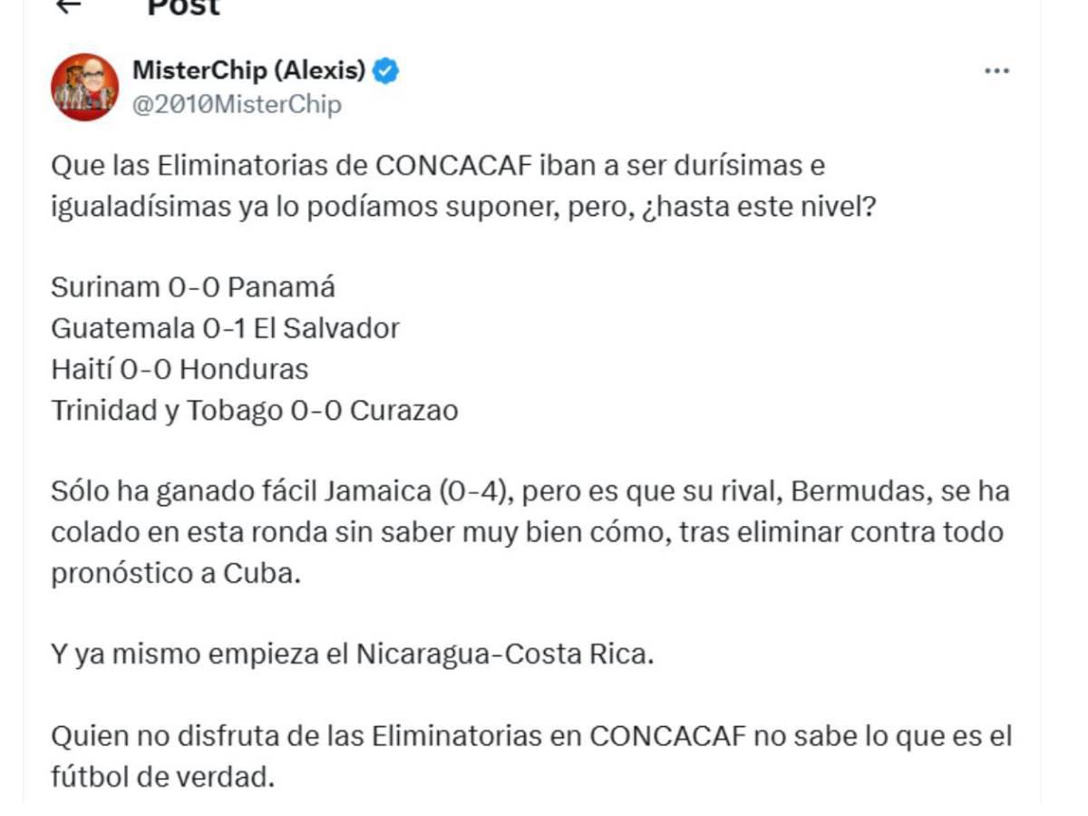 Periodista de Panamá se mofa de Honduras y reconocido portero de Liga Nacional se molesta tras empate de la Bicolor