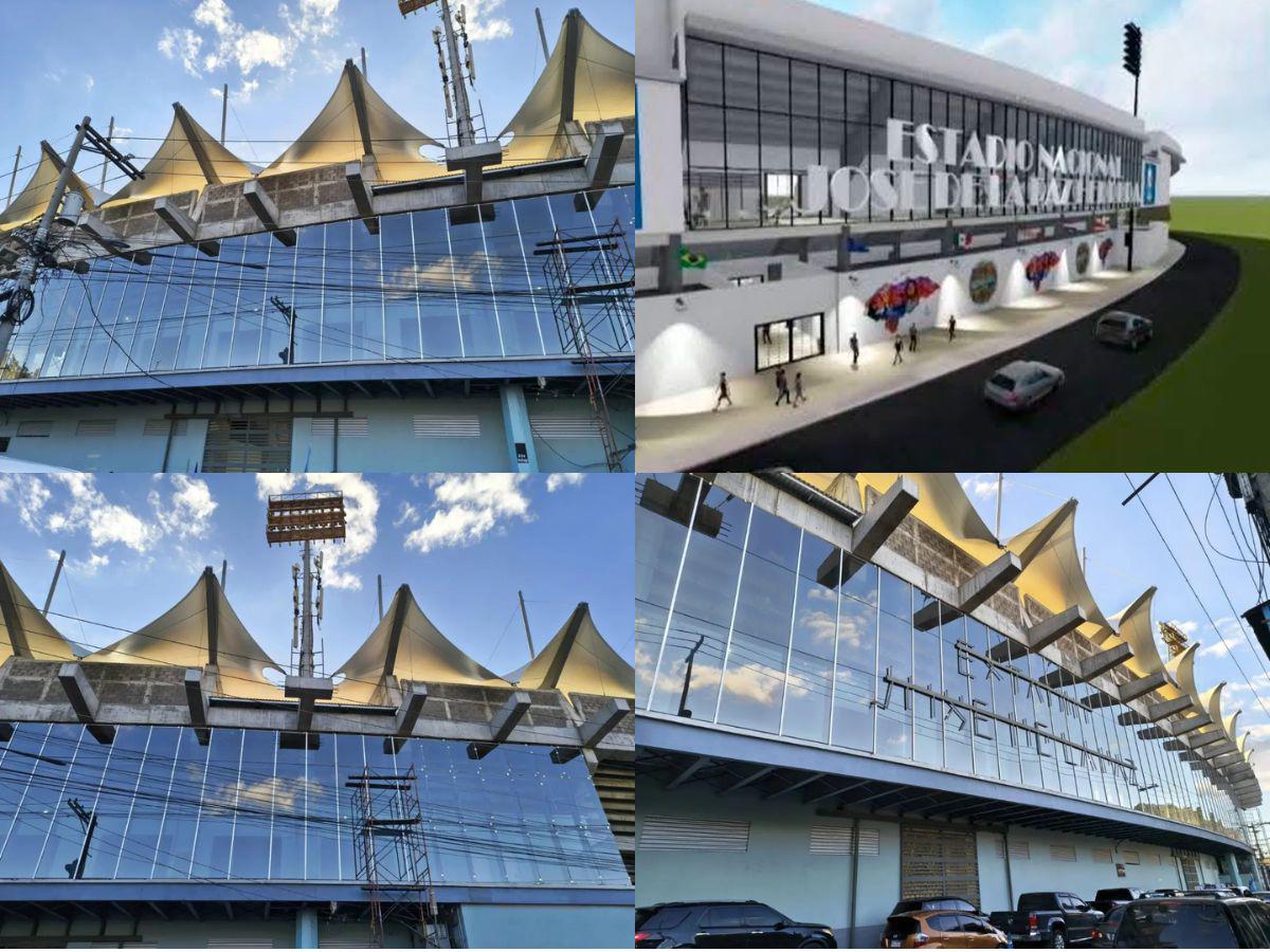 Espectacular: Así luce el Estadio Nacional Chelato Uclés con la nueva fachada y el letrero