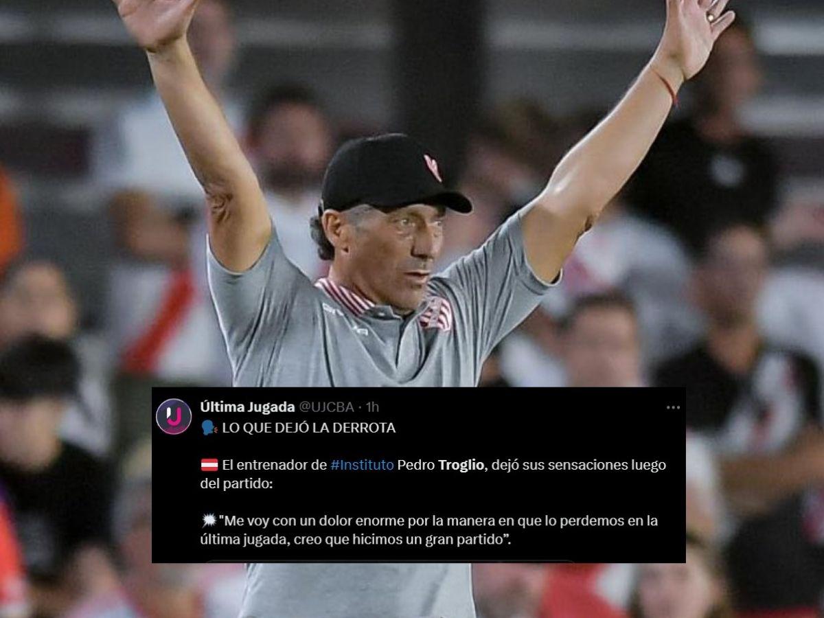 Prensa de Argentina se rinde ante Troglio a pesar de la derrota con River en el Monumental: “es bravísimo”