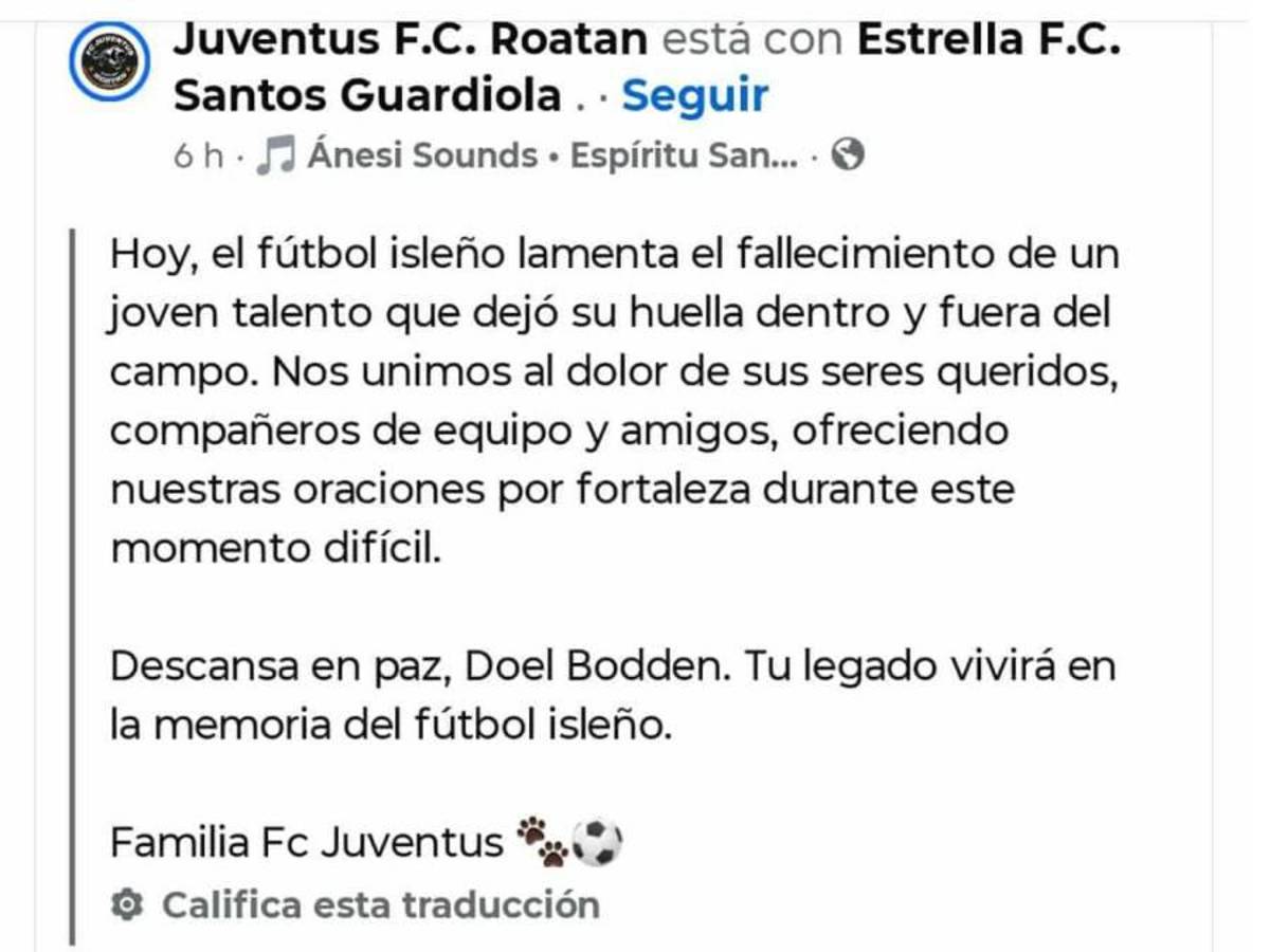 ¡Consternación! Asesinan a futbolista de equipo de Liga de Ascenso de Honduras: Se ha ido un joven con futuro