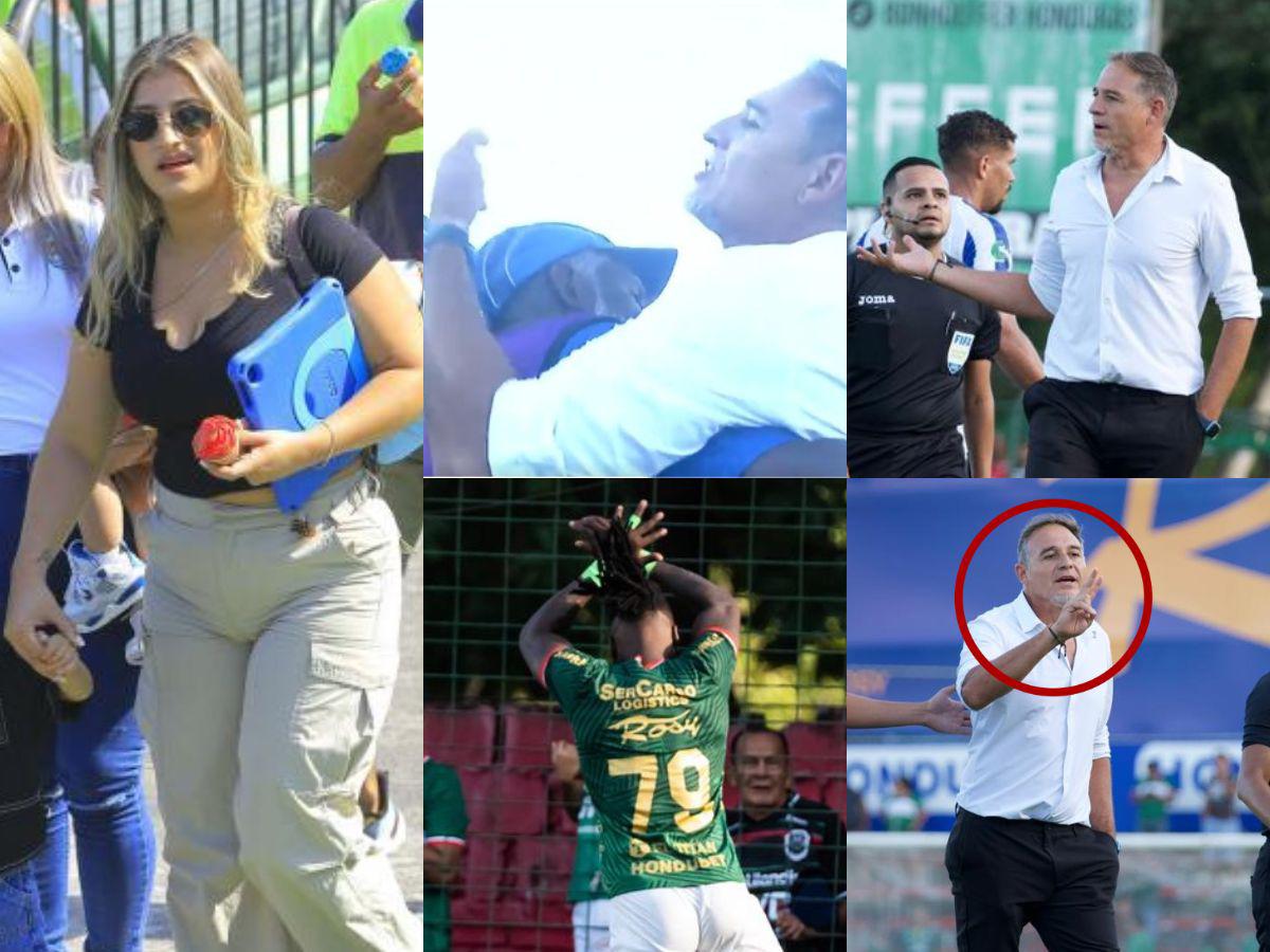 Tota Medina se encara con hincha y el árbitro, celebración a lo Cristiano Ronaldo y las chicas del Marathón que enamoraron