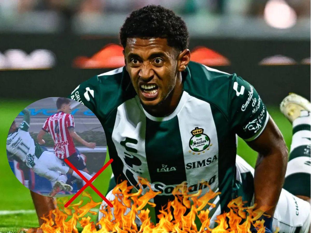 Prensa mexicana arremete contra el “Choco” Lozano tras infantil expulsión en el Santos vs Chivas: “Increíble”