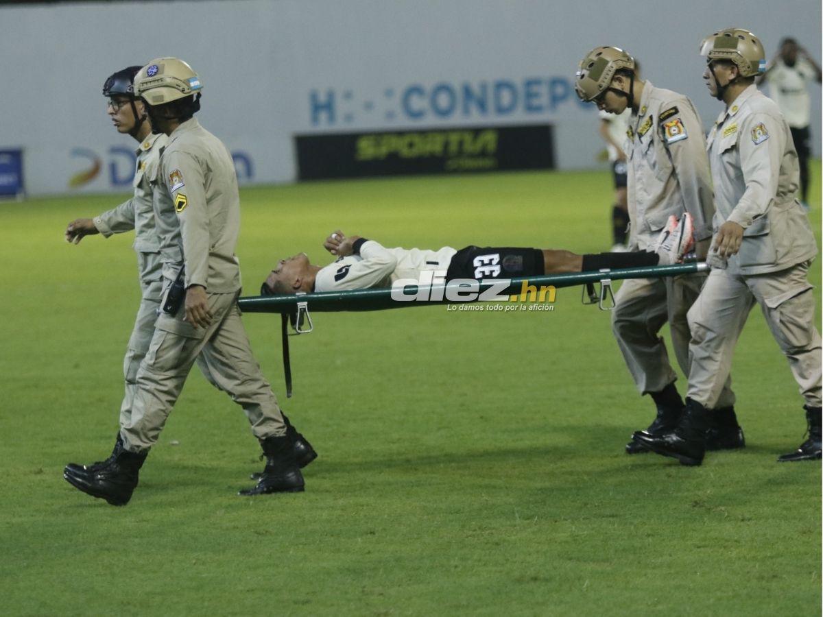 Portero de Marathón encendió alarmas, jugador de Olimpia en camilla, bronca de Benguché y el “regaño” a Troglio en el Morazán