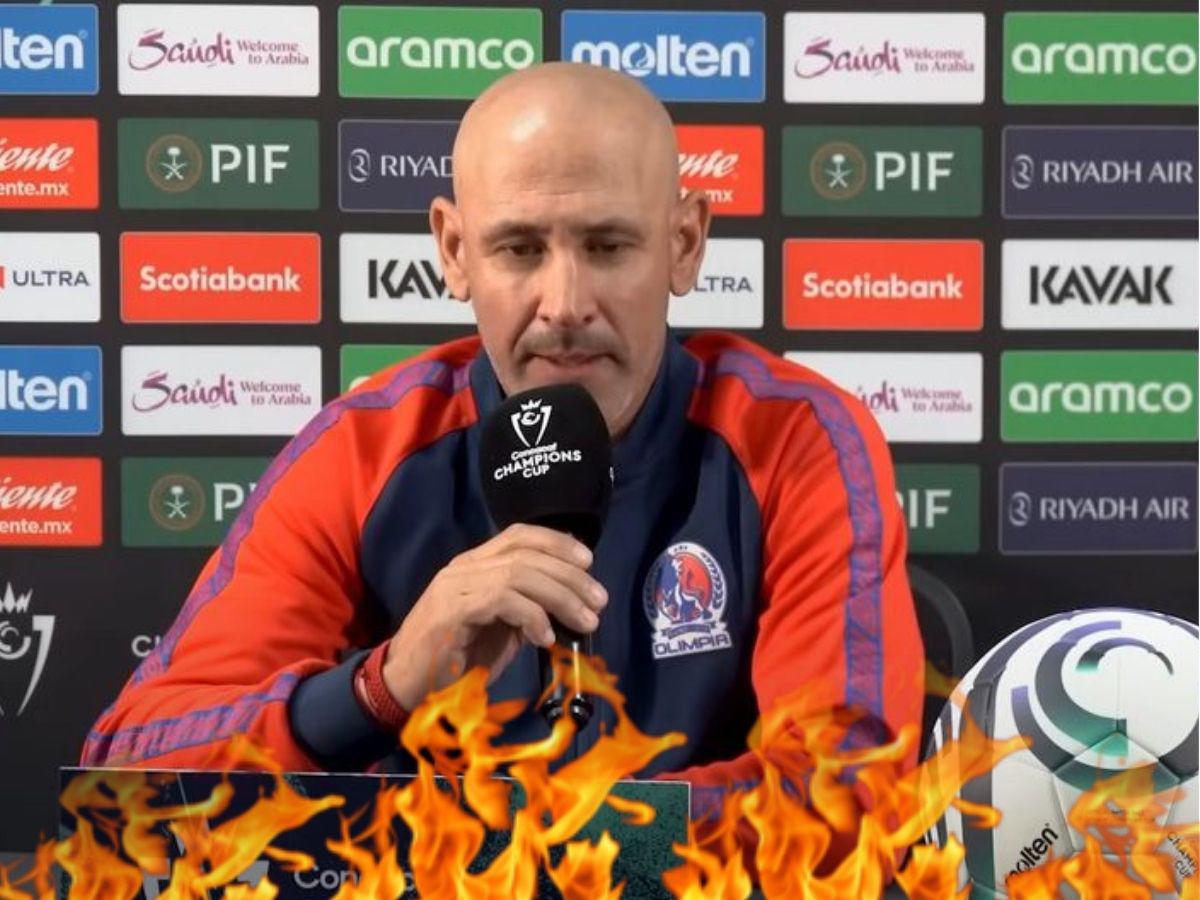 Espinel se calienta con periodista de México y da la cara tras la eliminación de Olimpia: Perdimos la clasificación en Honduras