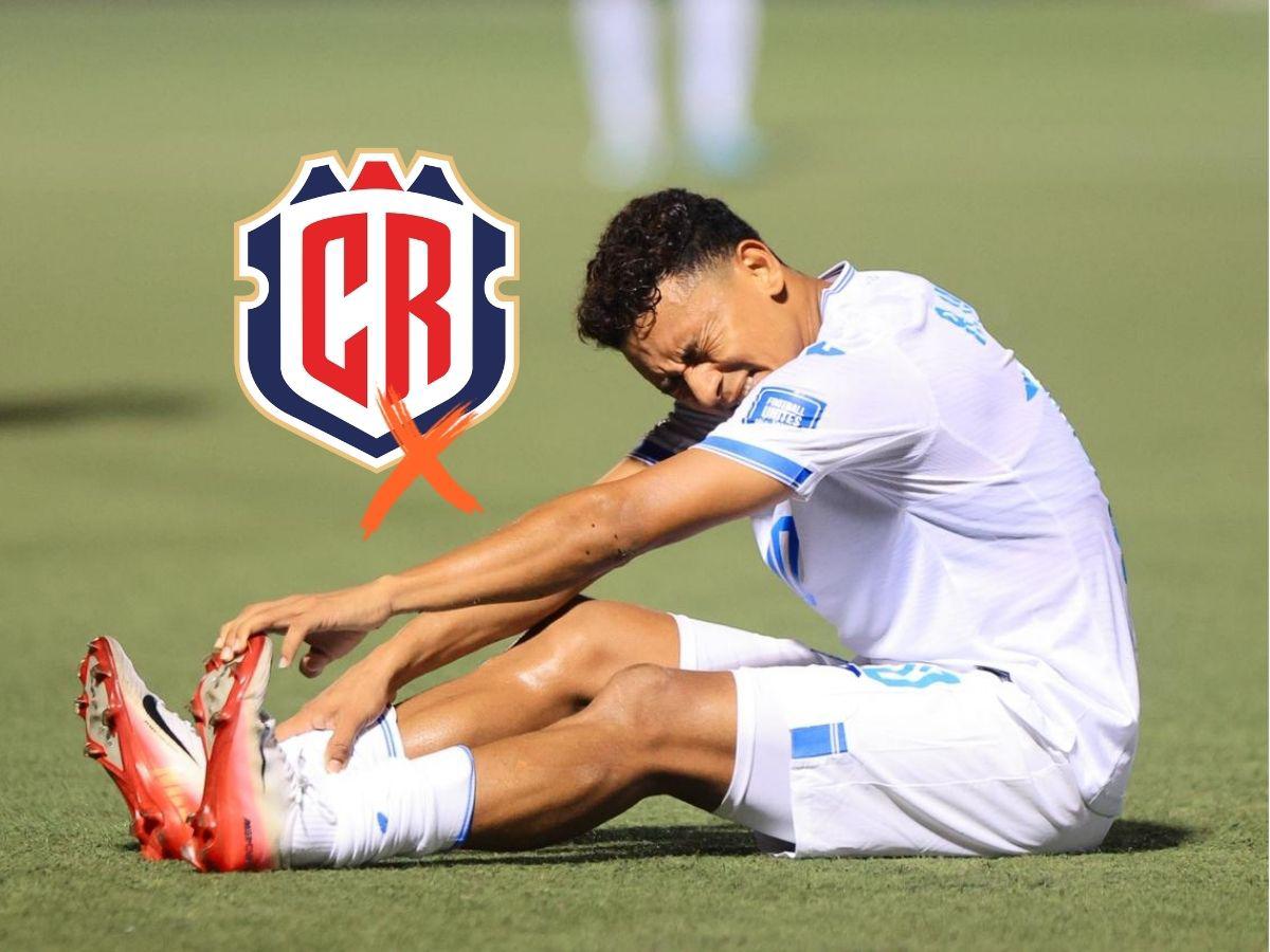 Sigue el calvario para la Selección de Honduras: Rueda pierde a futbolista clave ante Costa Rica