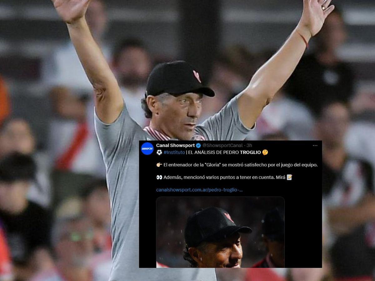 Prensa de Argentina se rinde ante Troglio a pesar de la derrota con River en el Monumental: “es bravísimo”
