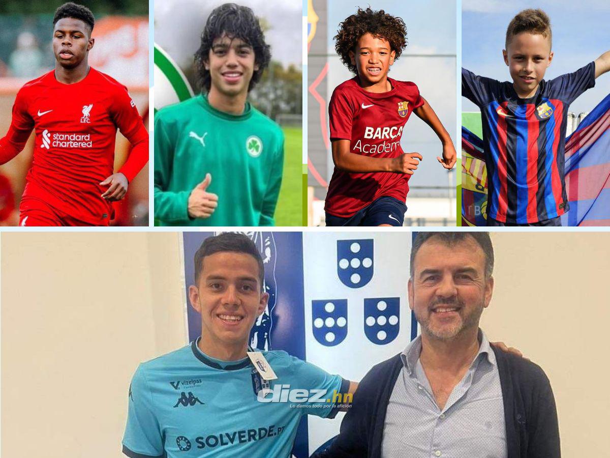 Dos pertenecen al FC Barcelona y uno milita en el Liverpool: 17 promesas de Honduras en el fútbol de Europa