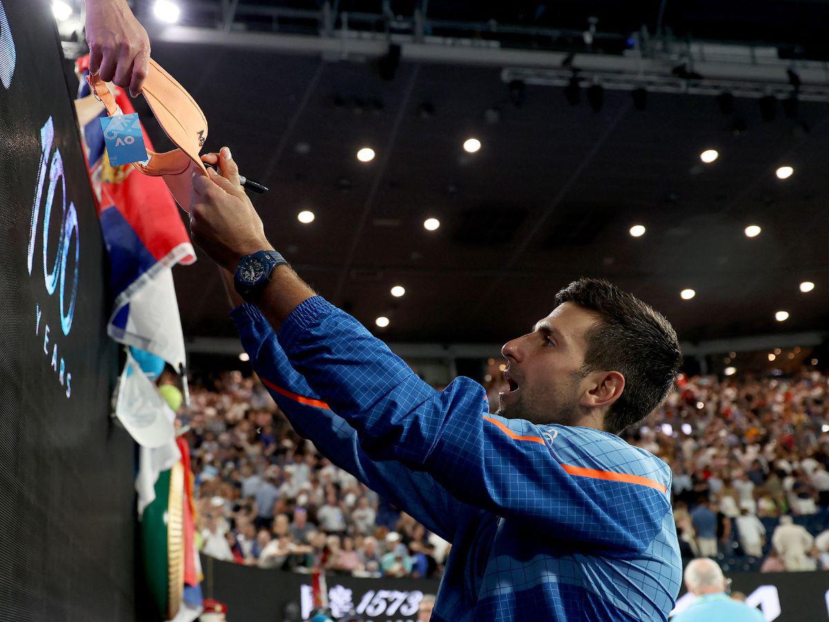 Novak Djokovic se dejó querer por los aficionados que estuvieron presente en juego.