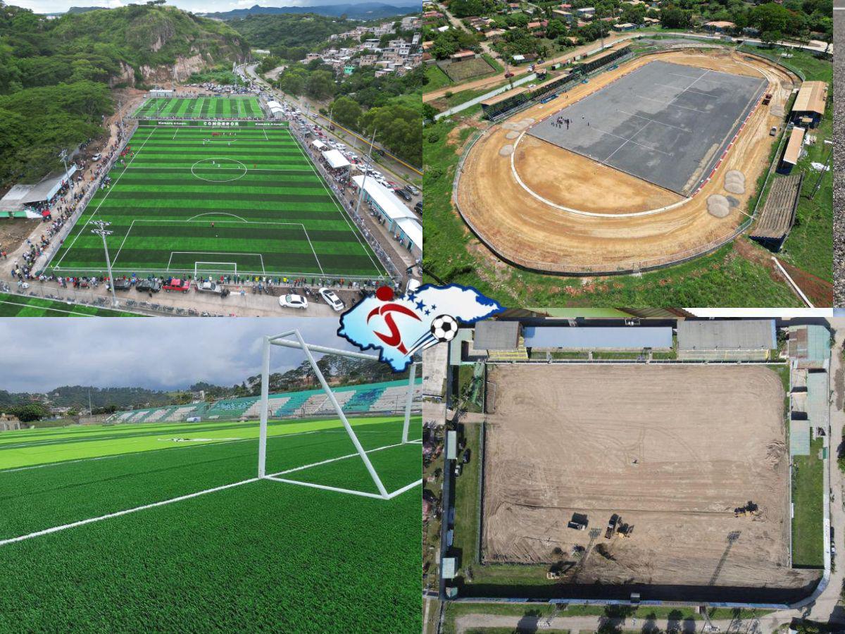 ¡Sonríe el fútbol de Honduras! Los seis estadios que está transformando Condepor en la Liga de Ascenso