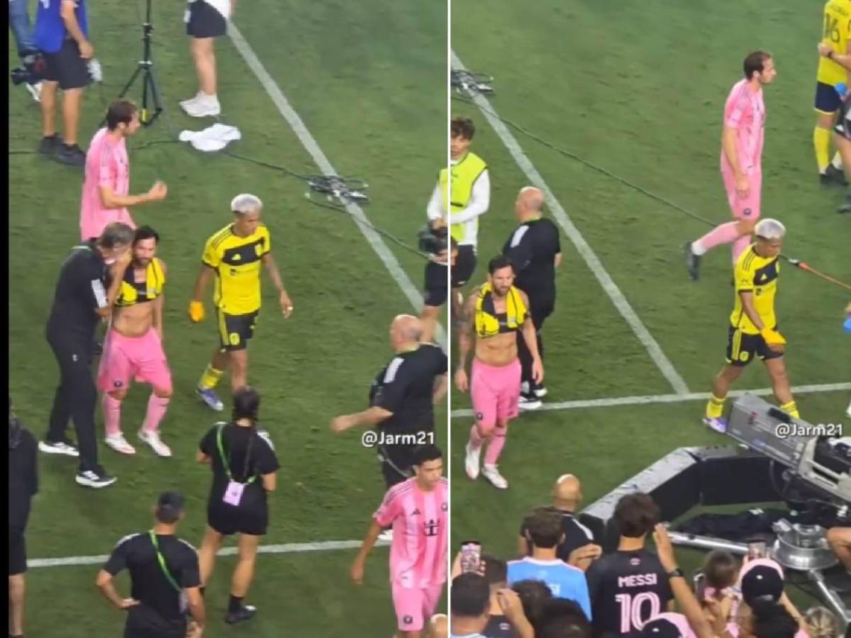 El 'regalo' a Messi, saludo entre Leo y Andy Nájar, celebración del hondureño y el premio que se llevó el 10 del Inter Miami