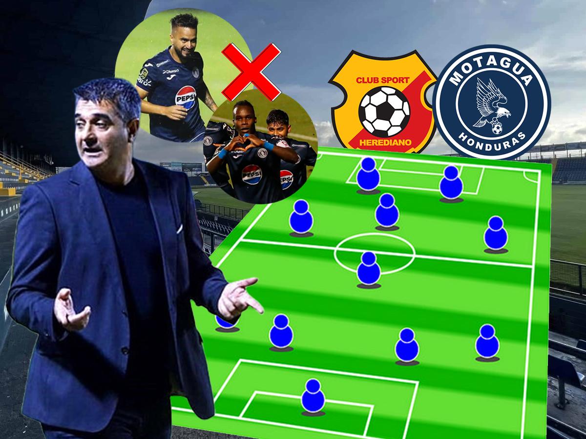 Diego Vazquez y la alineación de Motagua para eliminar al Herediano de Copa Centroamericana: ¡Línea de cinco y Licona de titular!