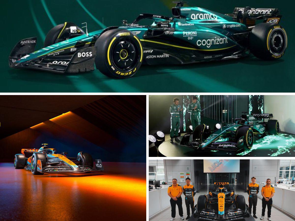 ¡Espectaculares! McLaren y Aston Martin presentan sus monoplazas para temporada 2023 de Fórmula Uno