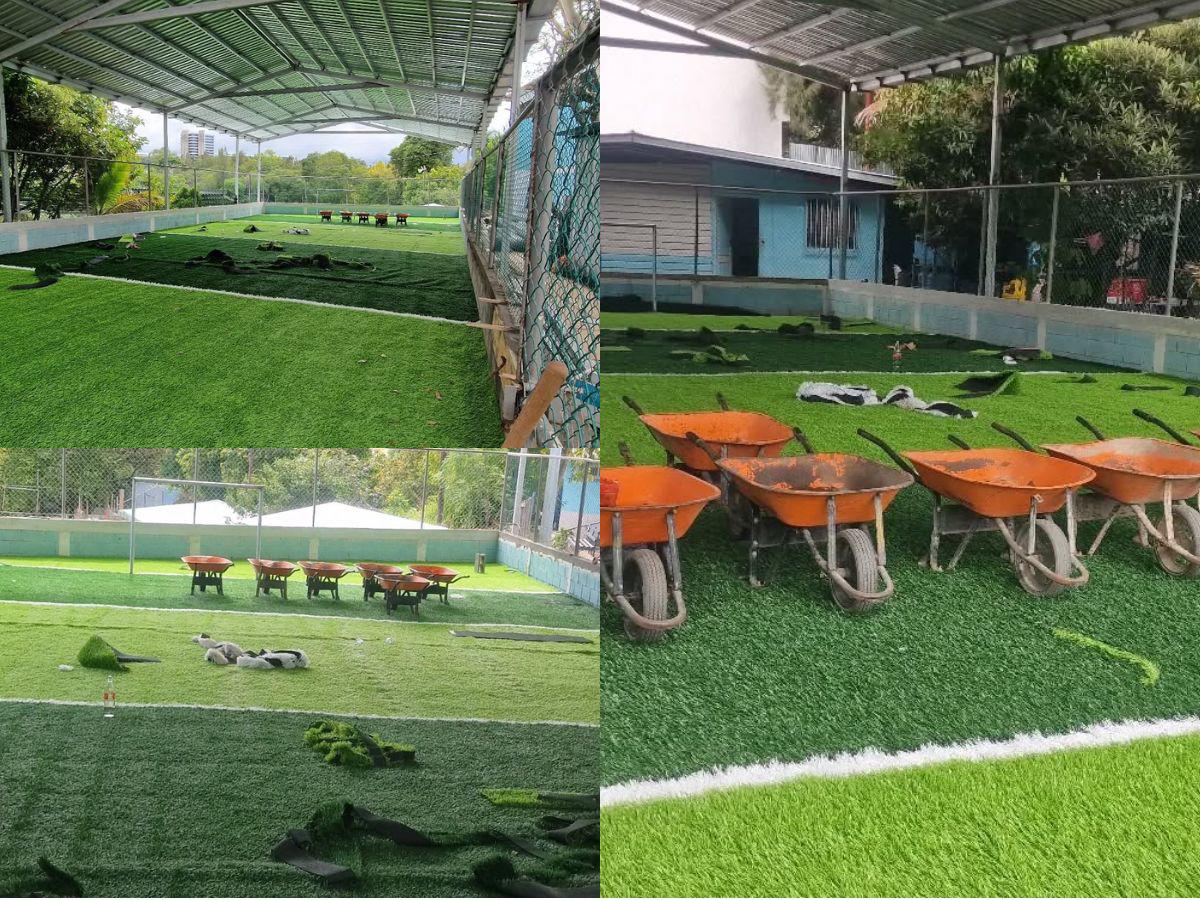 Condepor arranca con la instalación de la grama sintética en la cancha Dientes de Leche