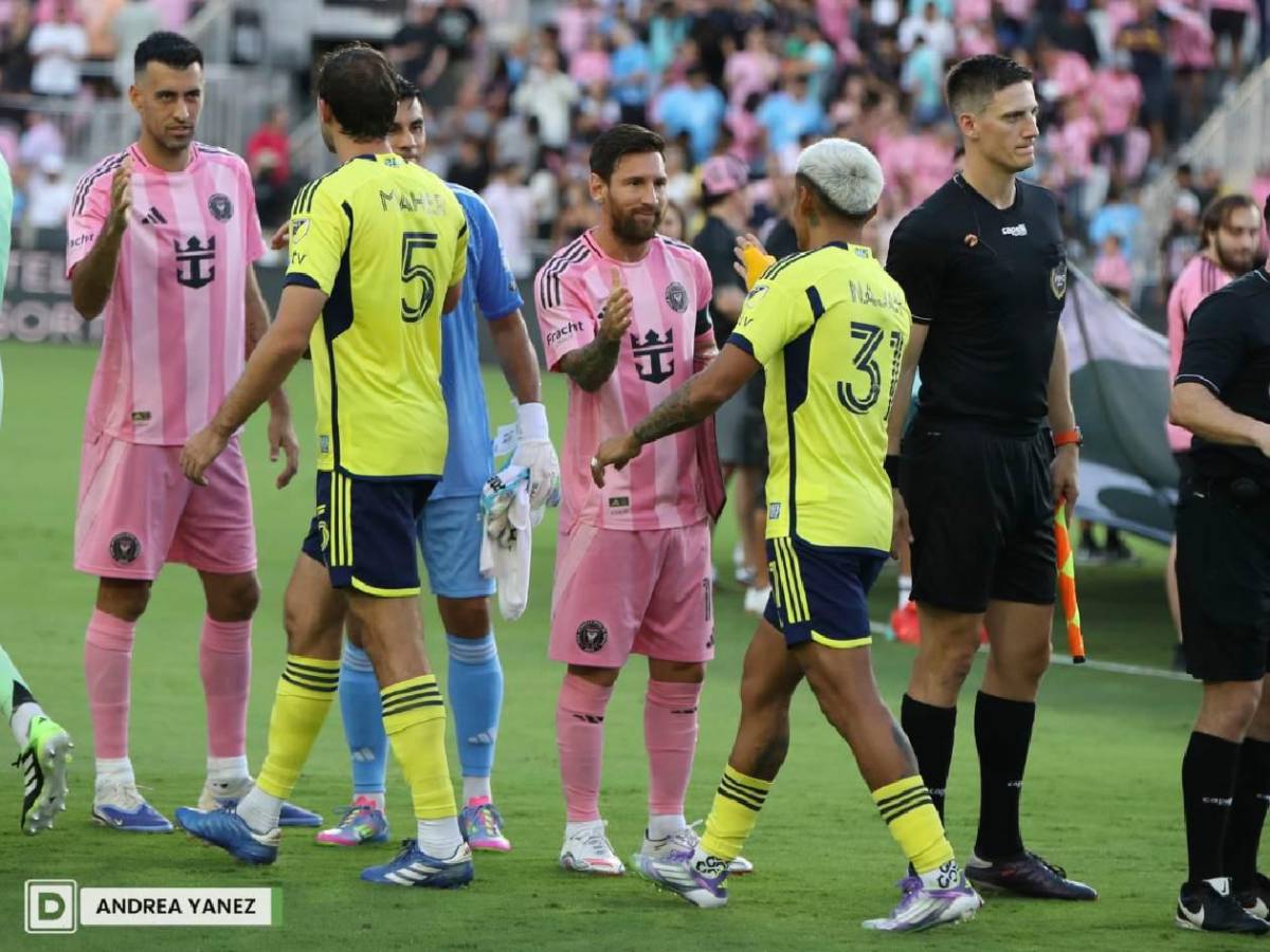 El 'regalo' a Messi, saludo entre Leo y Andy Nájar, celebración del hondureño y el premio que se llevó el 10 del Inter Miami