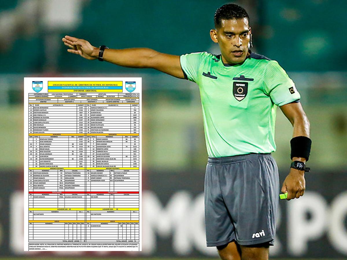 Dirigente de Juticalpa FC amenaza de muerte al árbitro del derbi ante Olancho FC: “Ojalá te ajuste el dinero...”