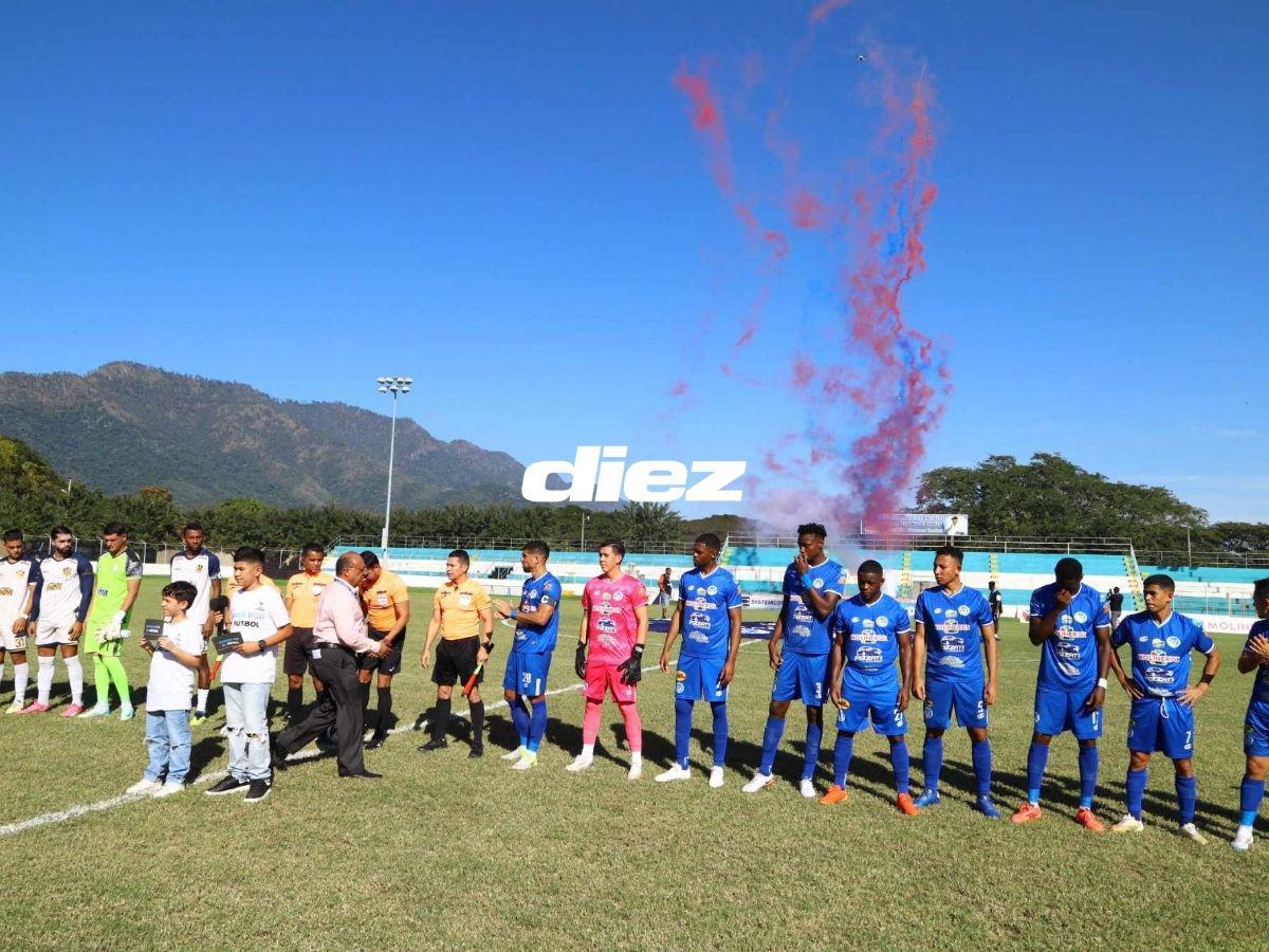 ¡Con fuegos artificiales! Victoria y Olancho abrieron el telón del Clausura 2025 y dos chicas bellas cautivaron en Olanchito