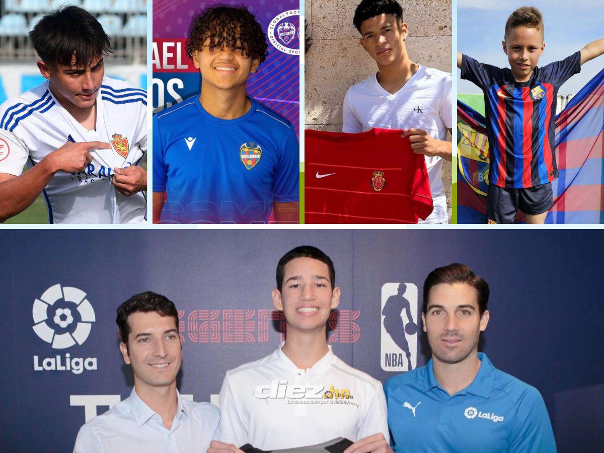 Uno pertenece al FC Barcelona: Estas son las promesas hondureñas que se pulen en el fútbol de España
