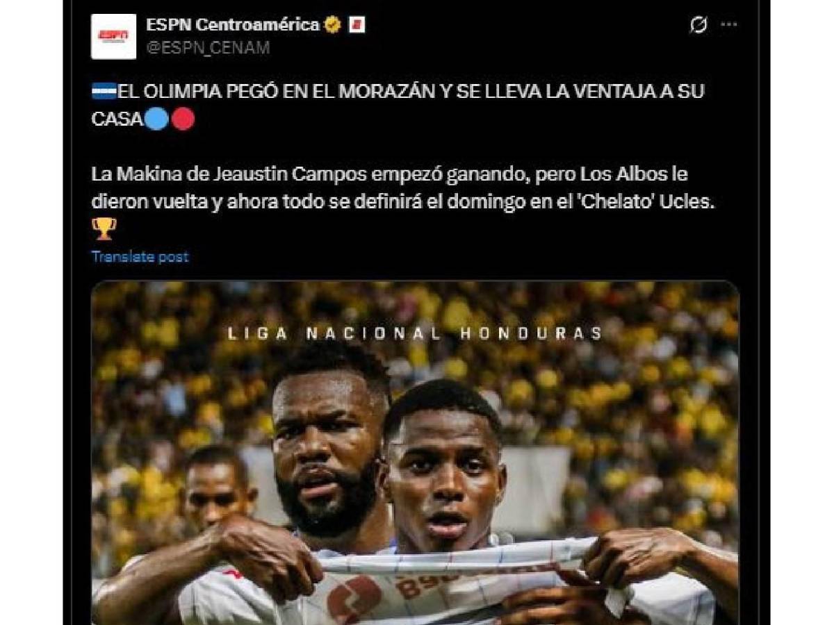 El León acaricia la 39: la prensa señala al culpable de la derrota de Real España y elogian a Olimpia tras la remontada