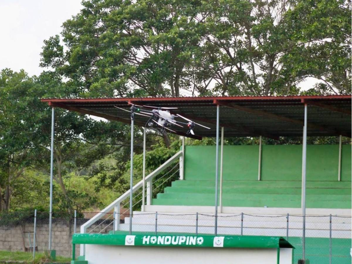 Dron sorprende: Hondupino pule su estadio previo a la finalísima ante Estrella Roja
