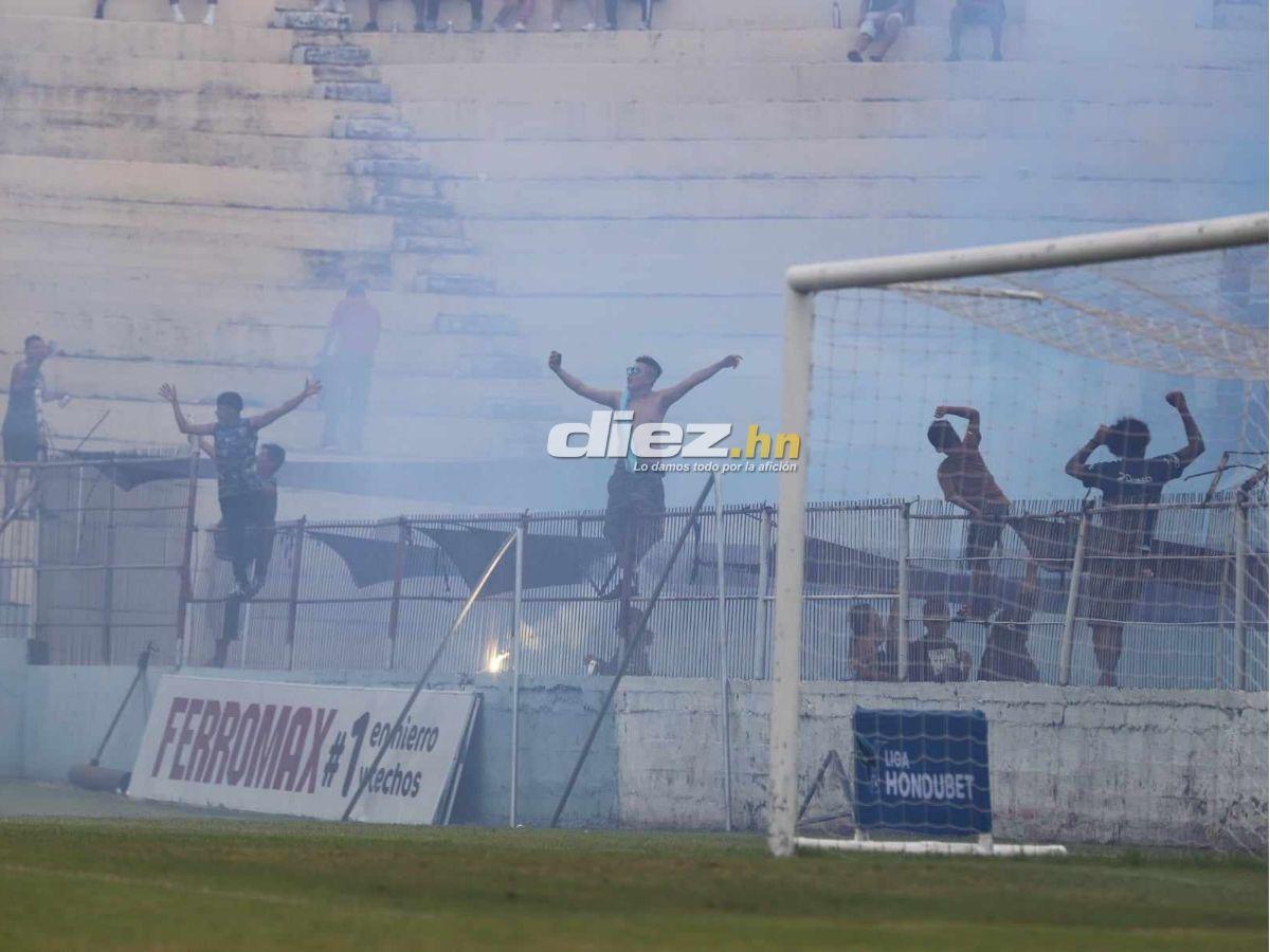 No se vio en TV: Motagua estrenó piel, barra del ciclón desató infierno azul, bronca del Victoria y el gesto Serrano