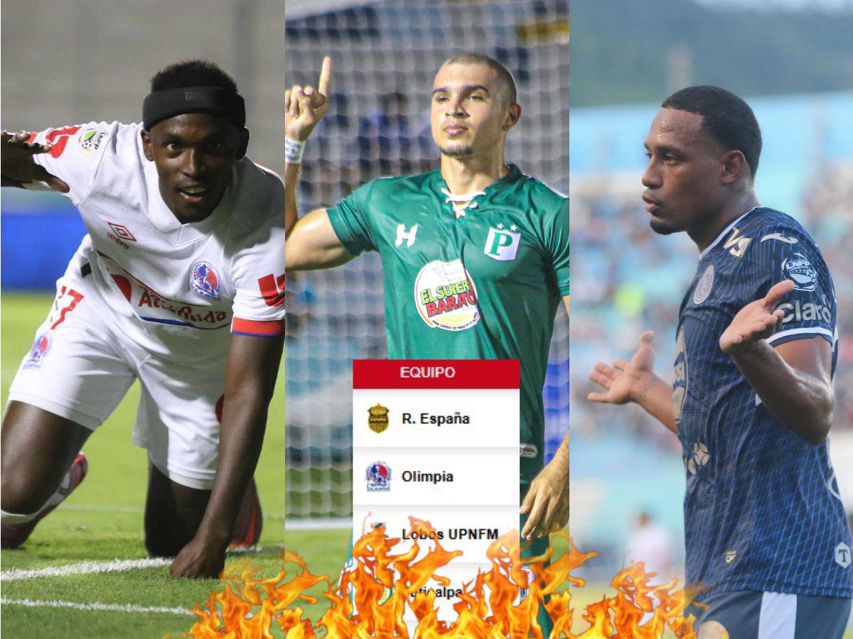 Tabla de Liga Nacional: Olimpia se baja al Marathón, Motagua se hunde y Platense es la gran sorpresa del Apertura