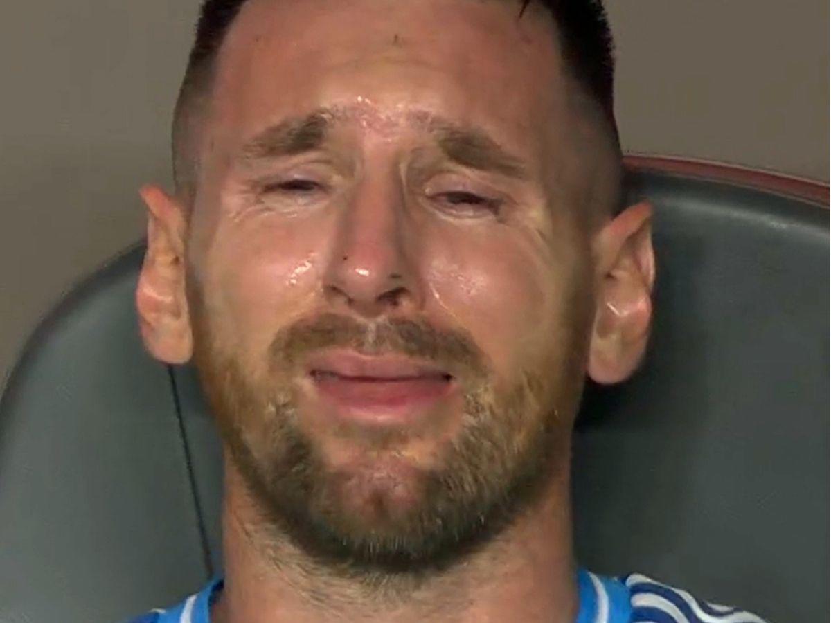 El llanto desconsolado de Messi, su horrible lesión de tobillo y las lágrimas de Di María en la final de Copa América