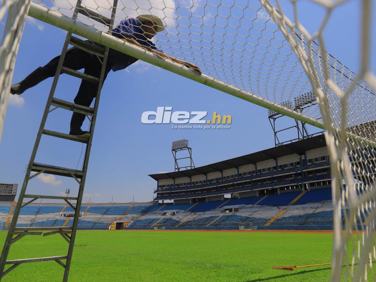 Así pulen el estadio Olímpico, el Matagigantes de San Pedro Sula para recibir a Tigres; el “Chima” Ruiz también llega sentenciado