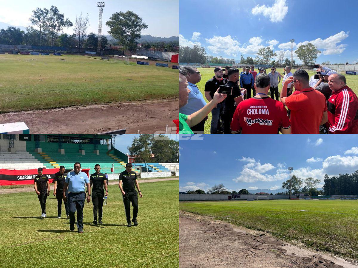 ¡Hoy se juega la finalísima de ida! Así está la grama del Estadio Roberto Martínez tras torrencial aguacero