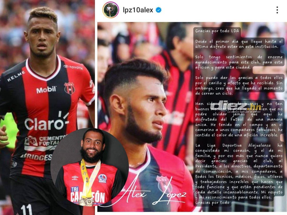 Alex López se despide del Alajuelense y futbolista pide que fiche por Olimpia: “Ha llegado el momento de cerrar un ciclo”