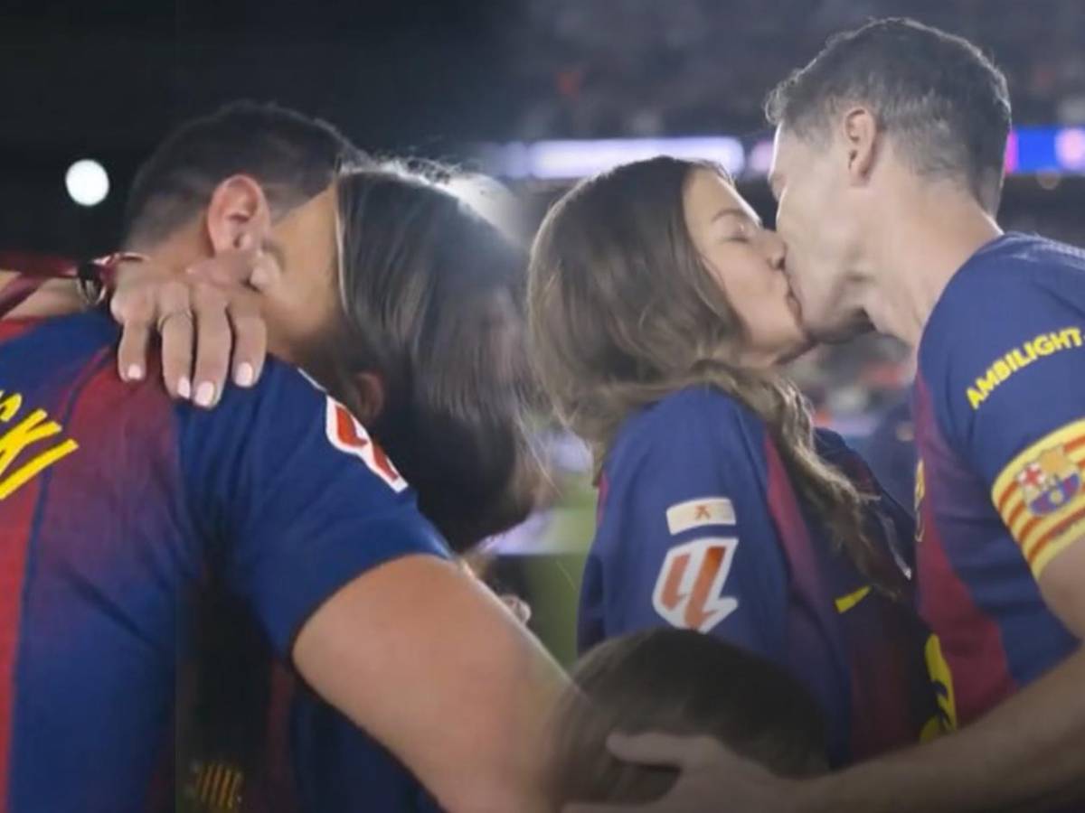 Lewandowski dice adiós al Camp Nou y llora con su mujer: su emotiva despedida