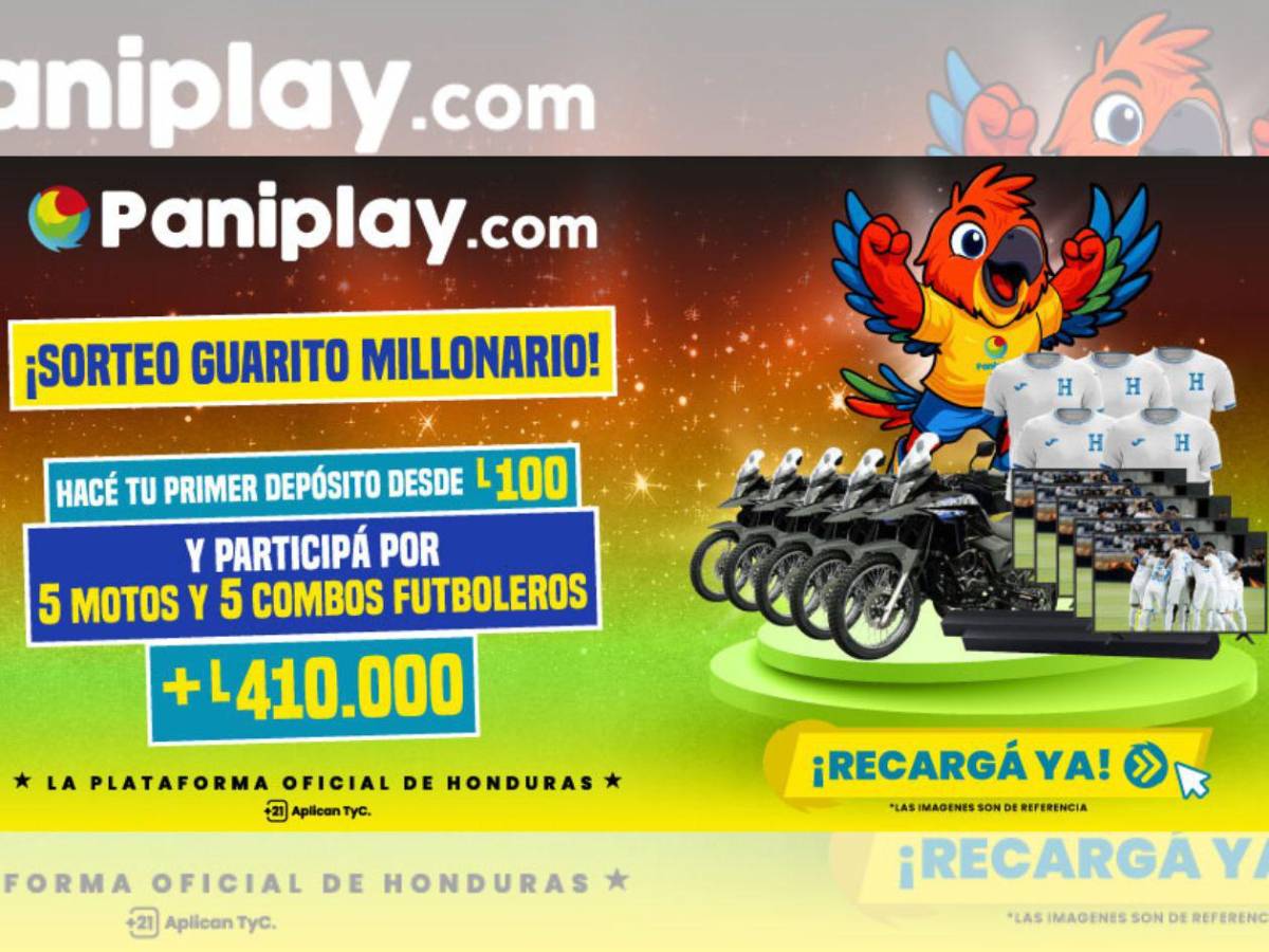 ¡Ganá 5 motos, 5 combos futboleros y más de L400,000 en premios con solo registrarte en Paniplay.com!
