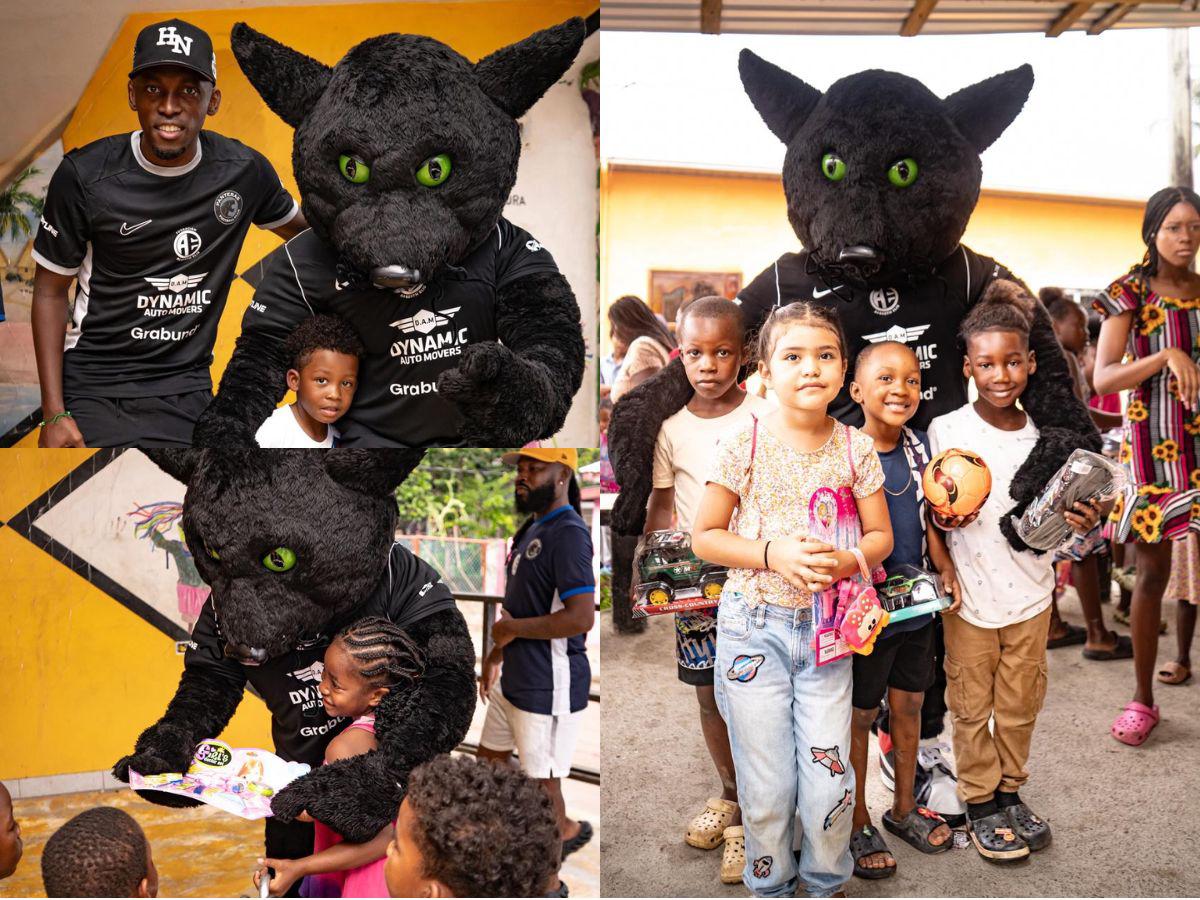 ¡Para ponerse de pie! Alberth Elis sorprende a los niños de San Juan Pueblo en plena navidad