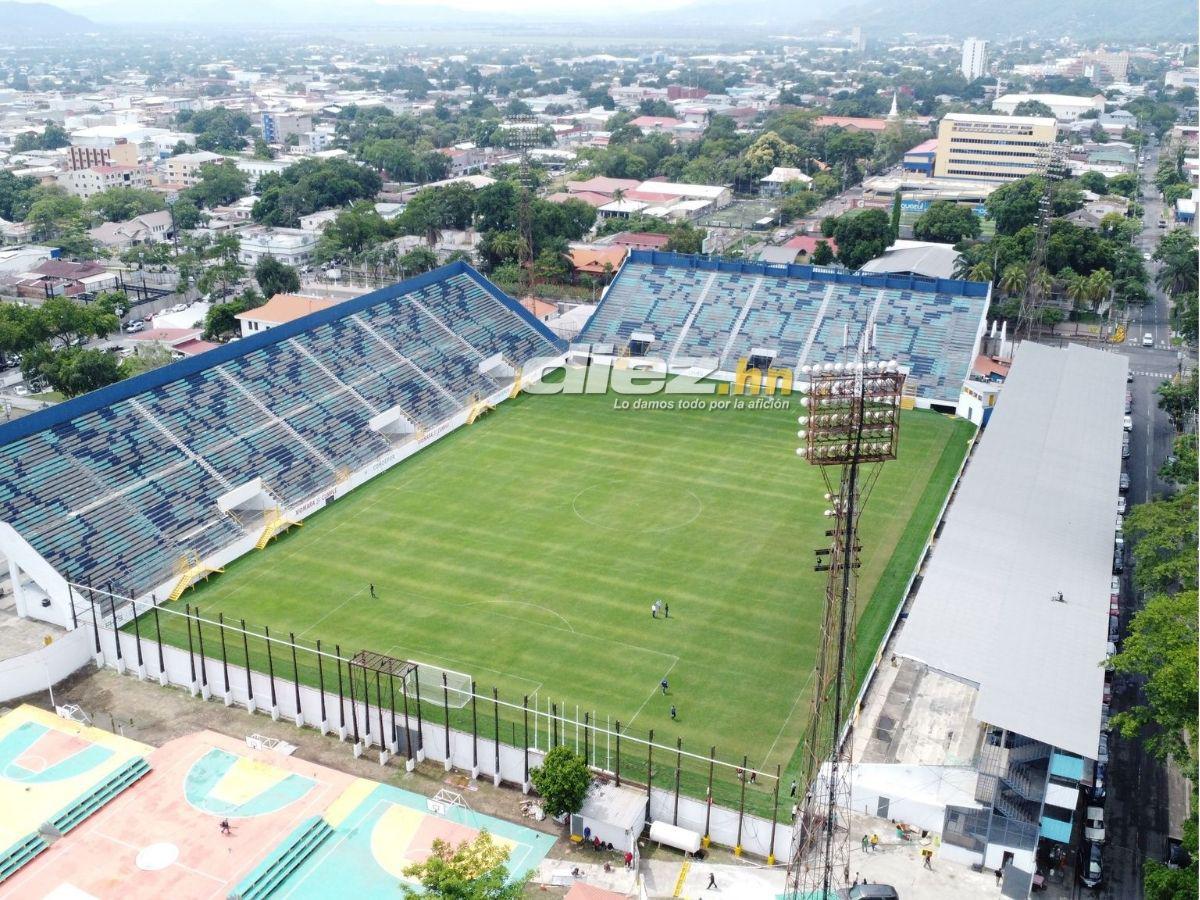 ¡Vienen dugouts nuevos! Así preparan el Estadio Morazán para su reapertura en el clásico Real España vs Olimpia