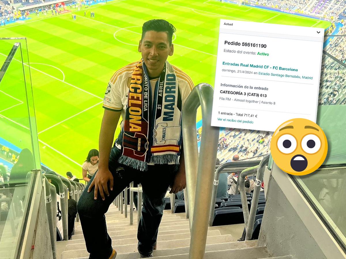 Sueño cumplido, pero a qué costo... ¡Lo que pagó un aficionado hondureño para ver El Clásico Real Madrid - Barcelona!