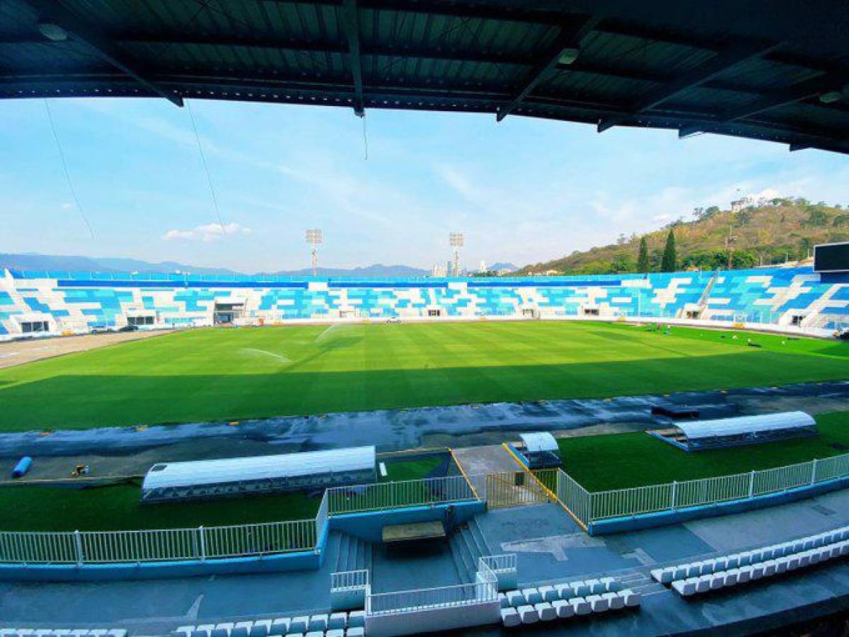 Pulen los últimos detalles del estadio Nacional Chelato Uclés para la final del torneo Clausura Olimpia-Olancho