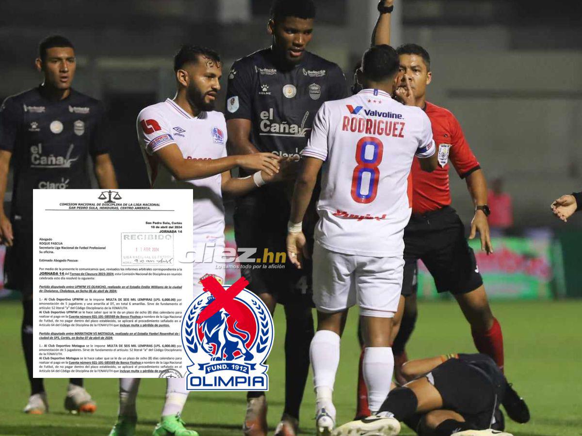 Comisión de Disciplina propina duro golpe al Olimpia tras sanción a Edwin Rodríguez por la roja ante Real España