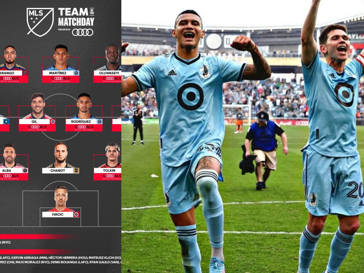 ¿Con Messi? Hondureño Kervin Arriaga es elegido en el equipo ideal de la jornada 18 de la MLS