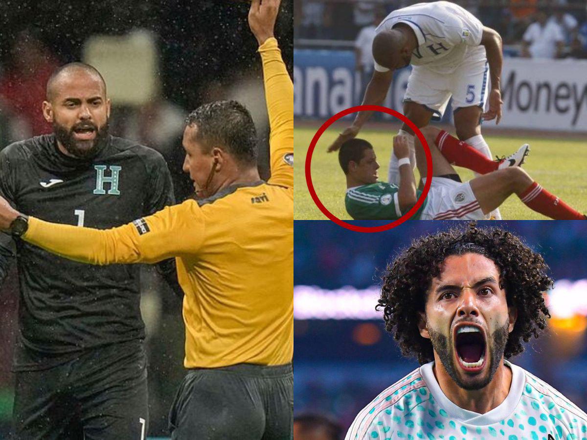 DIEZ polémicas del Honduras-México: coscorrón al Chicharito, beso de Caballero y “ayudín” de Iván Barton
