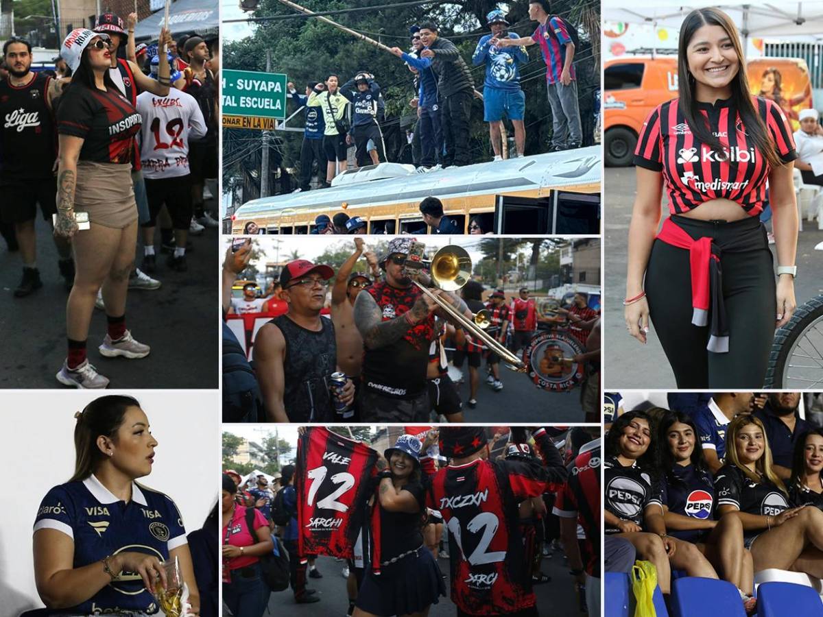Ambientazo para el Motagua-Alajuelense y las muñecotas en el Estadio Nacional