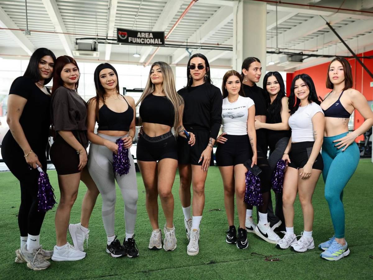 ¡Derroche de hermosura! Así se preparan las bellas pomponeras para el partido de tiktokers entre Honduras y El Salvador