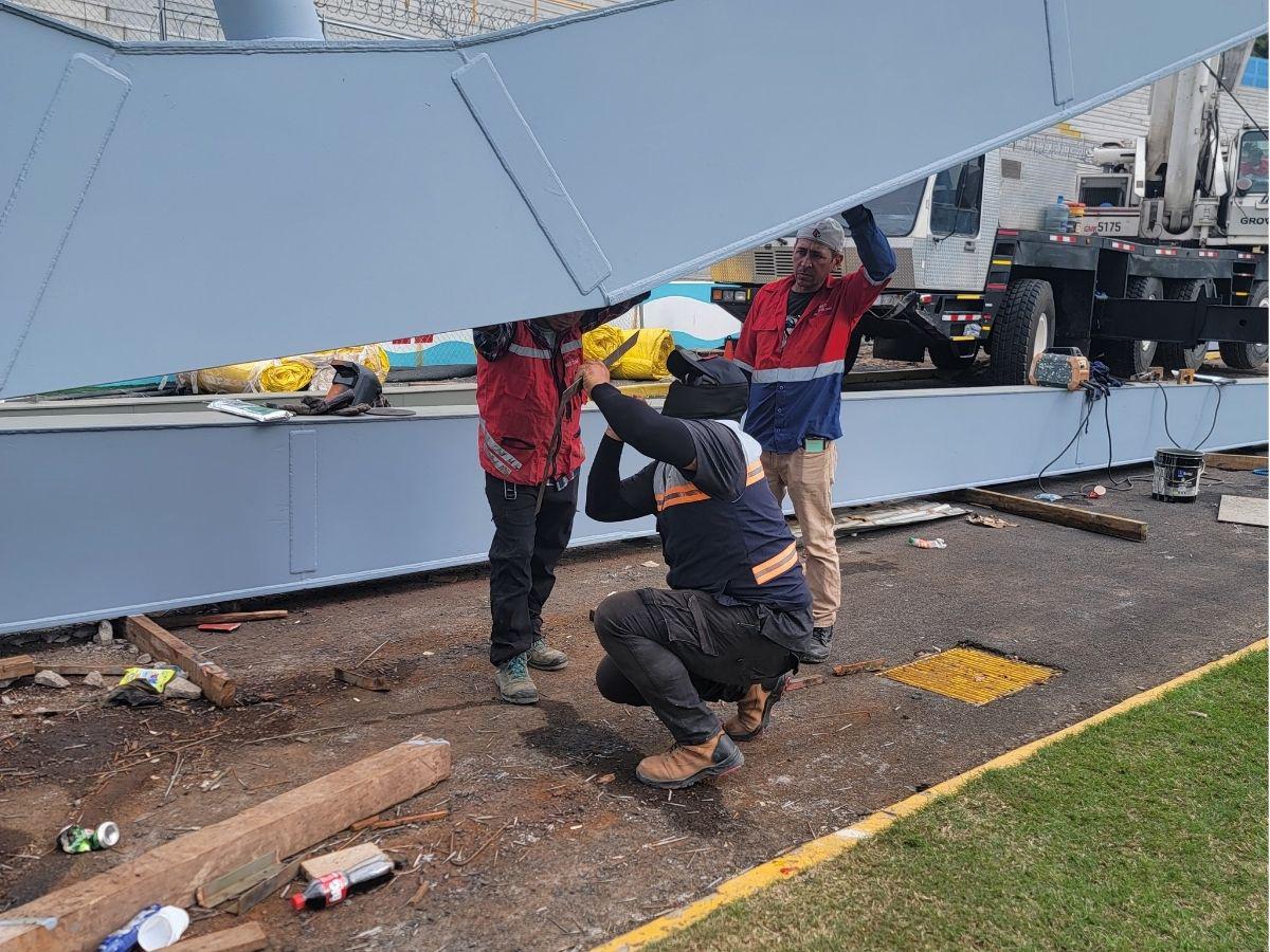 ¡Otro paso importante! Condepor anuncia finalización de trabes para el moderno techado de sol centro del Estadio Nacional