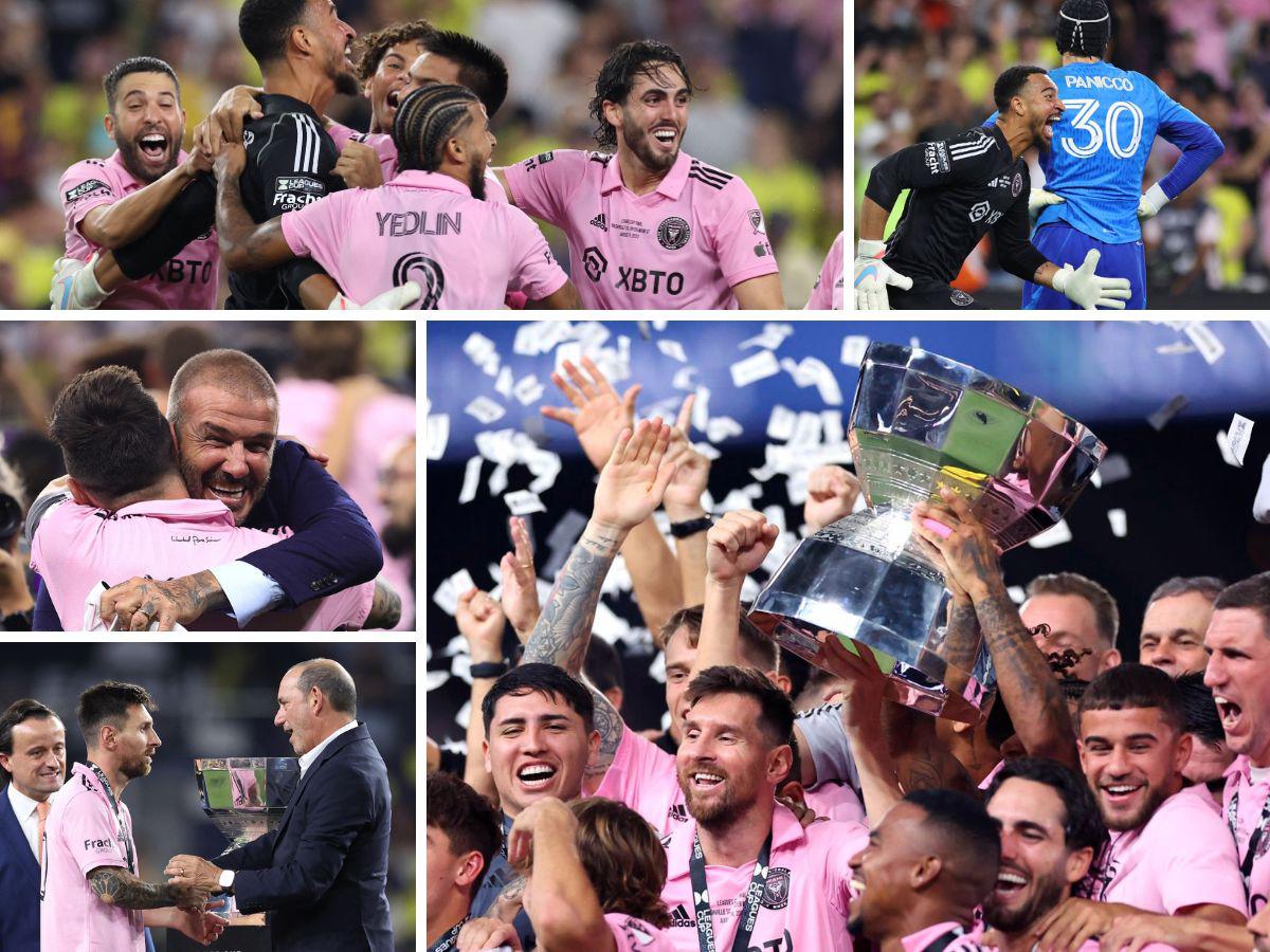 No se vio en TV: Messi campeón y el doblete de títulos, Inter Miami se rinde a Leo, locura de Beckham y la felicidad de David Ruiz