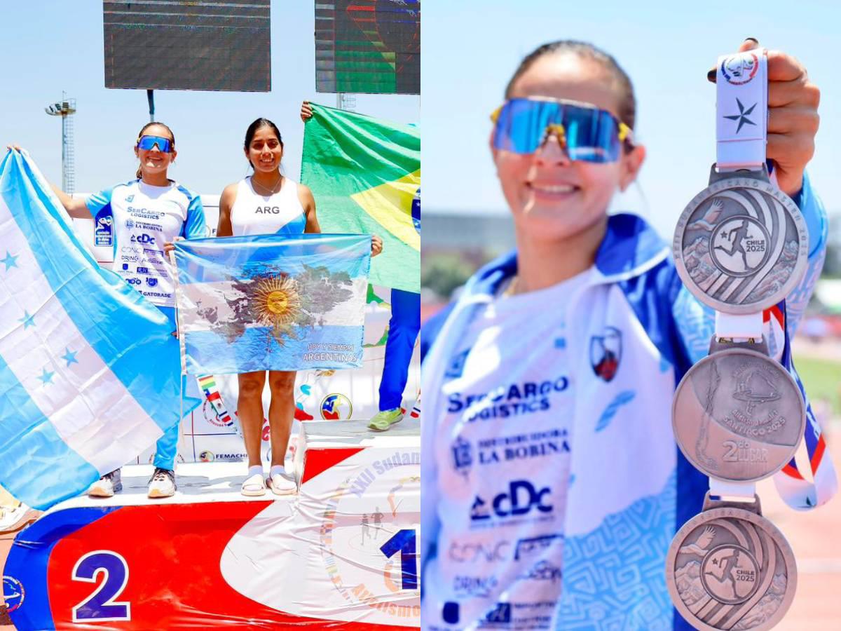 Hondureña Andrea Hernández conquista medallas en torneo de atletismo en Chile