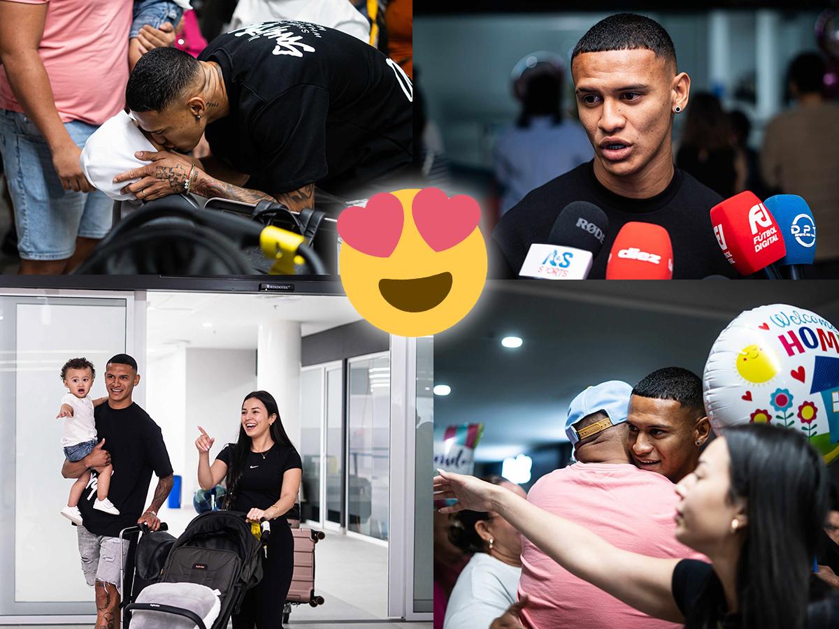 El beso, la sorpresa y la alegría de Kervin Arriaga al llegar a Honduras: la broma que le dejó ir a Joseph Rosales