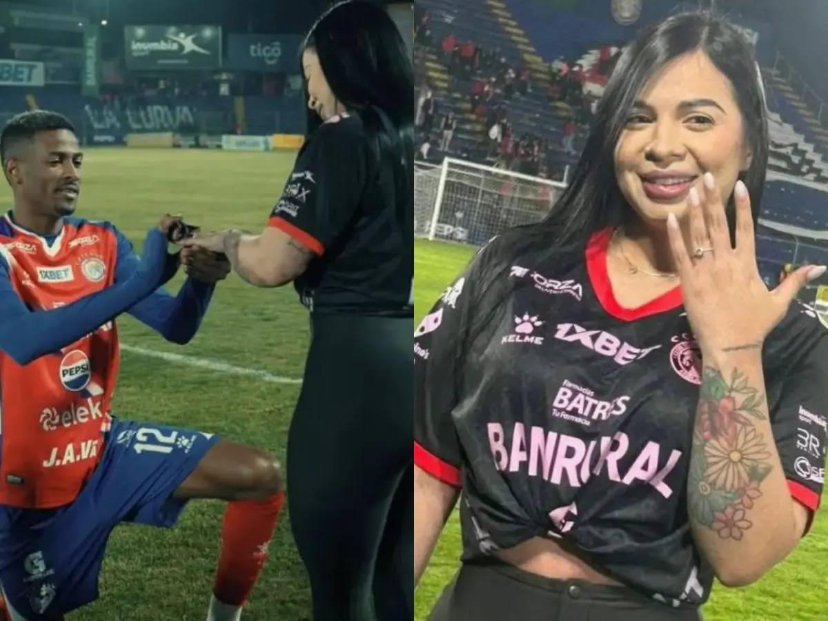 Giro inesperado: Futbolista tico le pidió matrimonio en pleno juego, pero a los días lo cortó ¿Quién es ella?